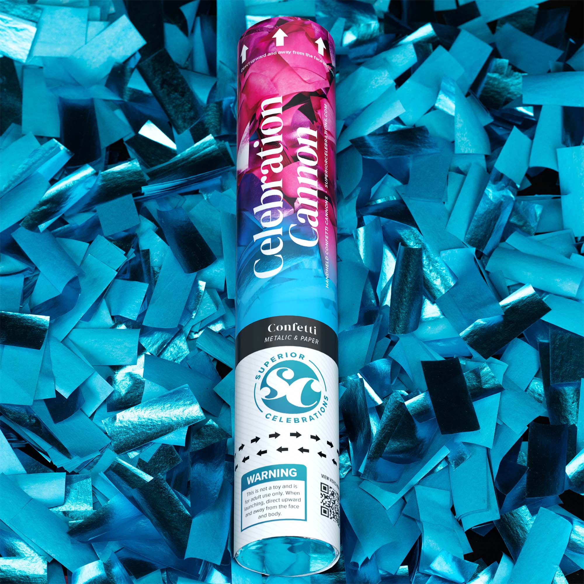 Gender Reveal Blue Confetti Cannon: Superior Celebrations